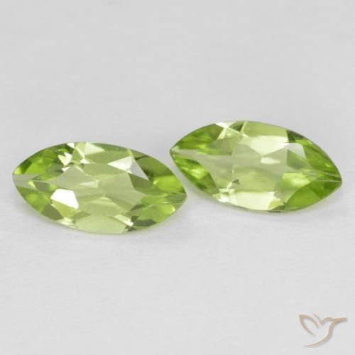 Pedras preciosas de Peridoto Verde Vivo Claro natural de 1.10 ct, Marquesa, VS