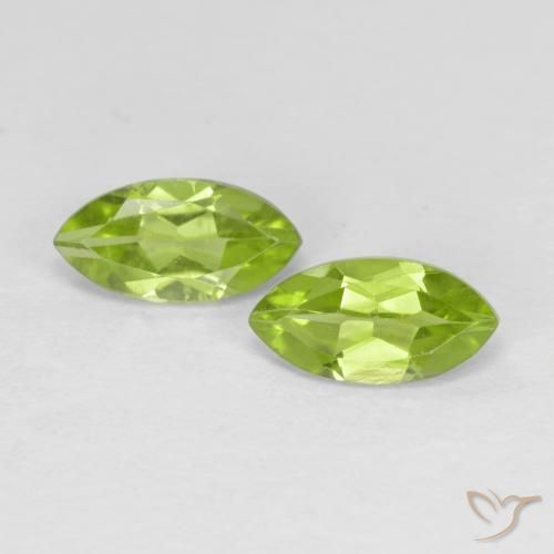 1.25ctw Natural Verde médio Peridoto, Marquesa, VS