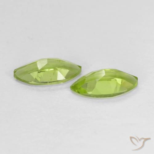 Pedras preciosas de Peridoto Verde médio natural de 1.25 ct, Marquesa, VS
