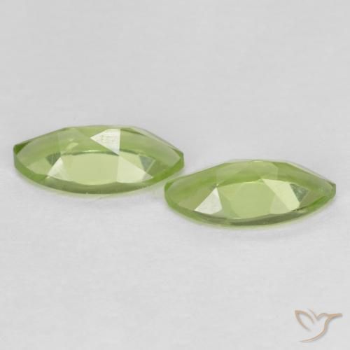 Pedras preciosas de Peridoto Verde Vivo Claro natural de 1.23 ct, Marquesa, VS