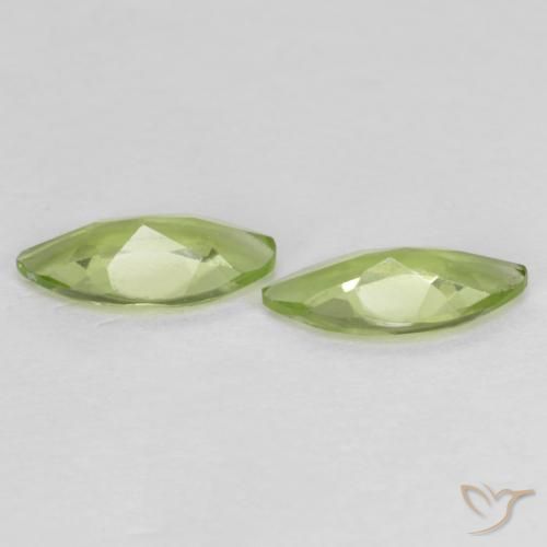 Pedras preciosas de Peridoto Verde Vivo Claro natural de 0.89 ct, Marquesa, VS