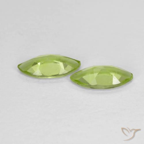 Pedras preciosas de Peridoto Verde médio natural de 1.09 ct, Marquesa, VS