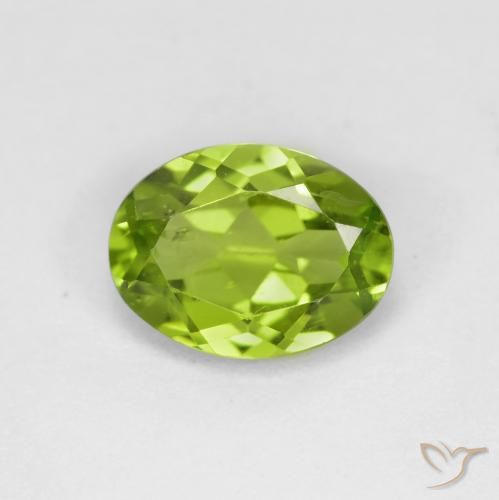 1.30ct Natural Verde Vivo Claro Peridoto, oval, VS