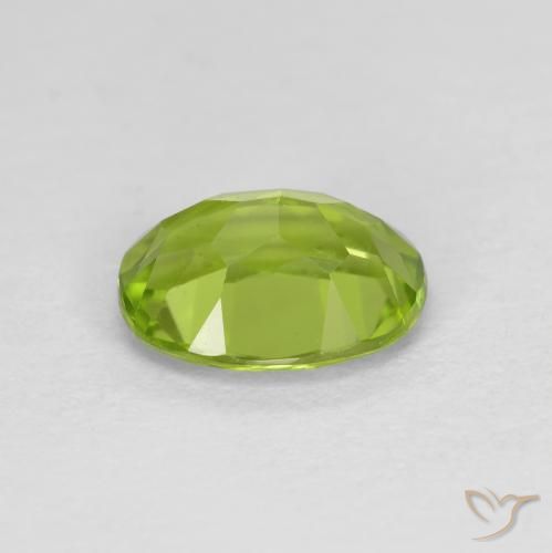 Peridoto verde vivo Natural 1.36ct, oval, VS