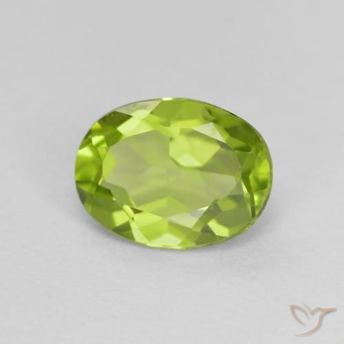 Peridoto Verde amarelado Natural 1.35ct, oval, VS