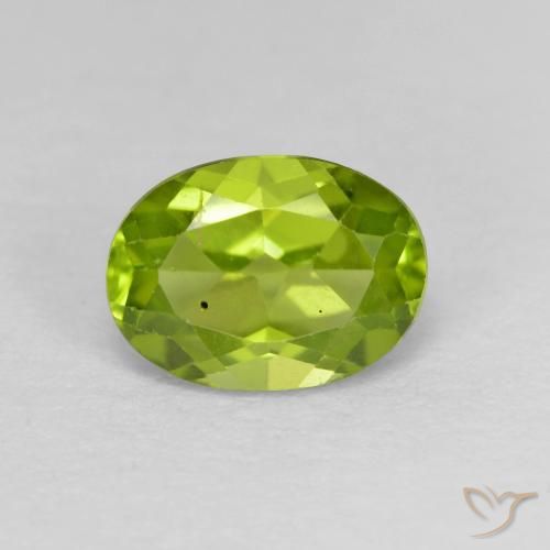1.32ct Natural verde vivo Peridoto, oval, VS