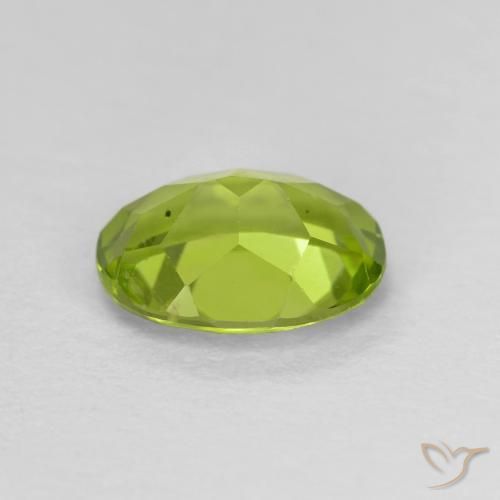 Peridoto verde vivo Natural 1.32ct, oval, VS