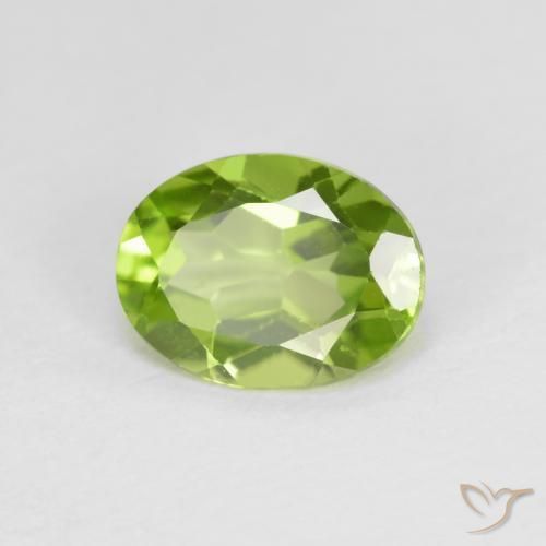 Peridoto Verde médio Natural 1.35ct, oval, VS