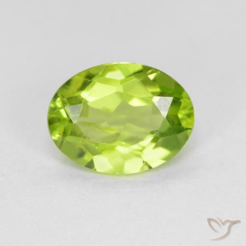 1.45ct Natural Verde Vivo Claro Peridoto, oval, VS
