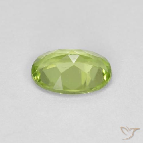 Peridoto verde vivo Natural 0.82ct, oval, VS