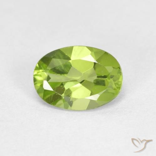 0.88ct Natural verde vivo Peridoto, oval, VS