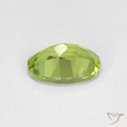 Peridoto verde vivo Natural 0.88ct, oval, VS