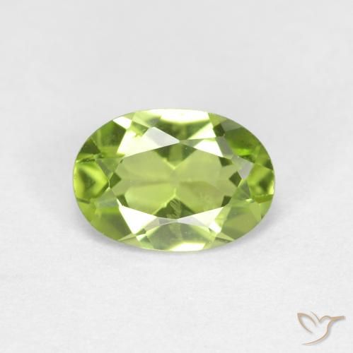 0.83ct Natural Verde médio Peridoto, oval, VS
