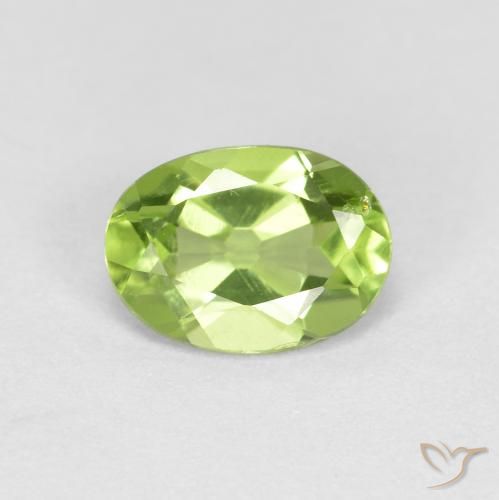 0.89ct Natural Verde amarelado Peridoto, oval, VS-SI