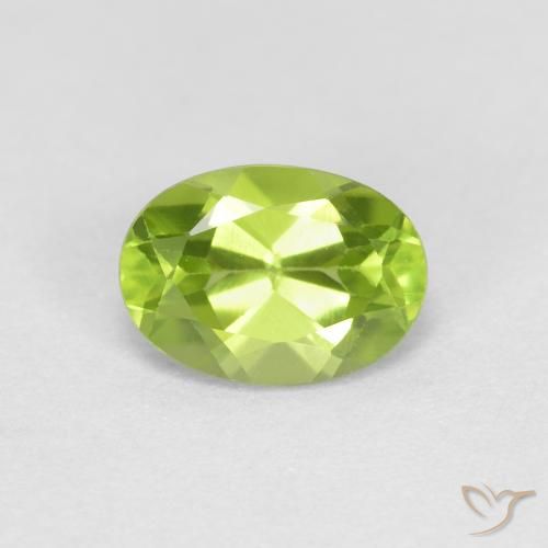 0.91ct Natural verde vivo Peridoto, oval, VS