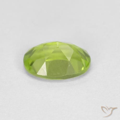 Peridoto verde vivo Natural 0.91ct, oval, VS