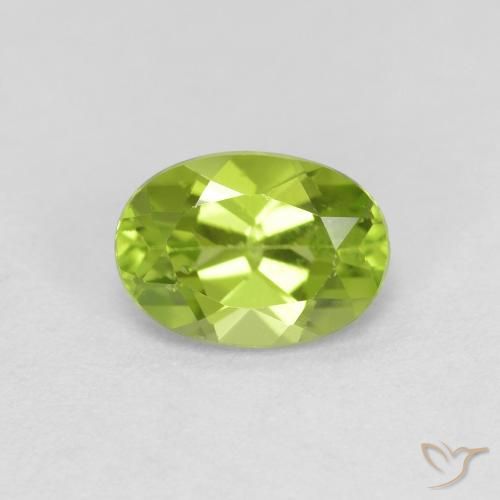0.90ct Natural Verde médio Peridoto, oval, VS