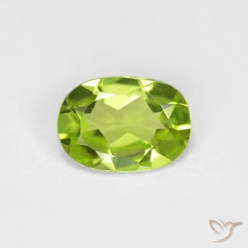 Peridoto Verde médio Natural 0.80ct, oval, VS