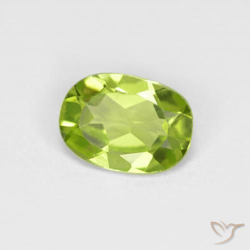 Peridoto Verde médio Natural 0.80ct, oval, VS