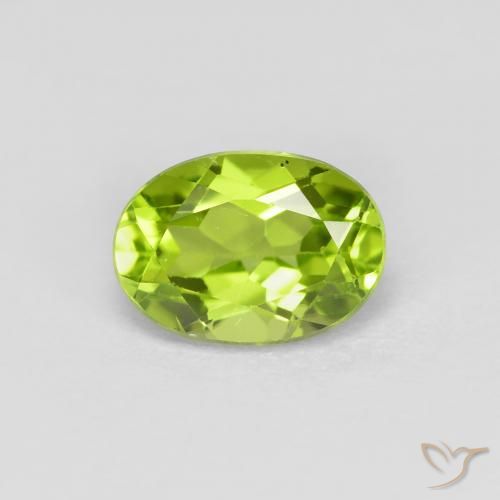1.08ct Natural Verde médio Peridoto, oval, VS
