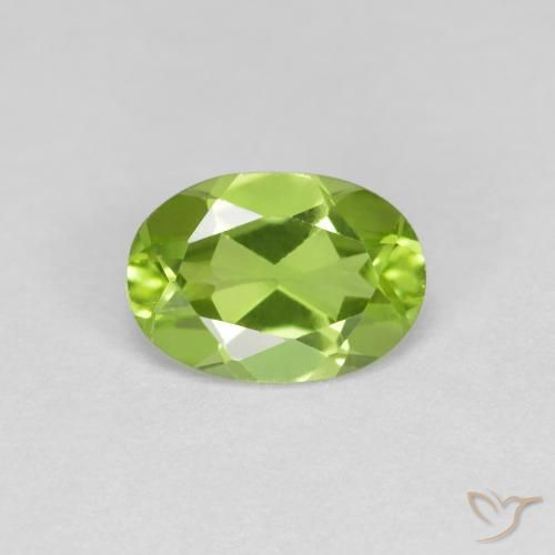 0.81ct Natural Verde médio Peridoto, oval, VS