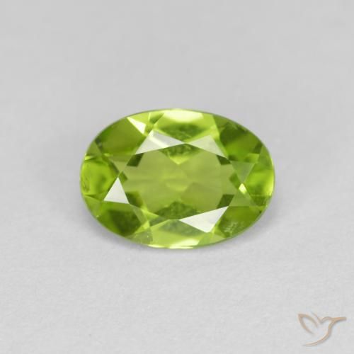 0.91ct Natural verde vivo Peridoto, oval, VS