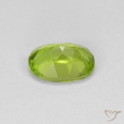 Peridoto verde vivo Natural 1.01ct, oval, VS