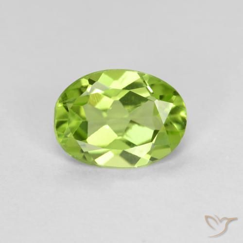 0.80ct Natural verde vivo Peridoto, oval, VS