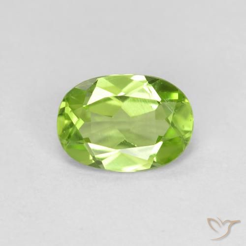 0.78ct Natural Verde médio Peridoto, oval, VS