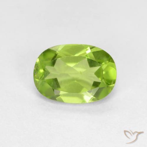 0.89ct Natural verde vivo Peridoto, oval, VS