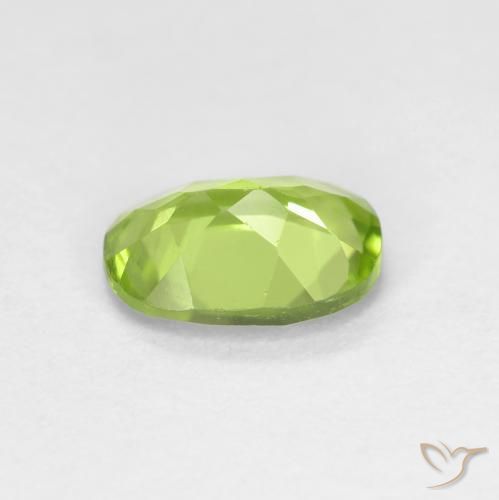 Peridoto verde vivo Natural 0.89ct, oval, VS