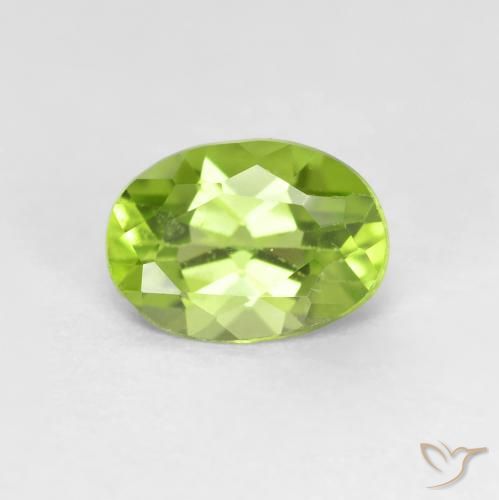 0.82ct Natural Verde médio Peridoto, oval, VS