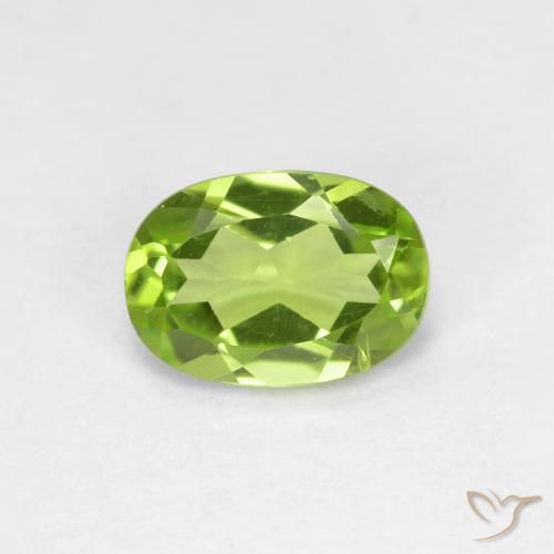 0.85ct Natural Verde médio Peridoto, oval, VS