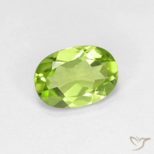Peridoto Verde médio Natural 0.85ct, oval, VS