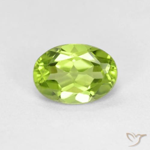 0.93ct Natural verde vivo Peridoto, oval, VS