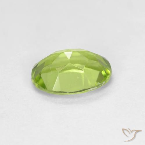 Peridoto verde vivo Natural 0.93ct, oval, VS