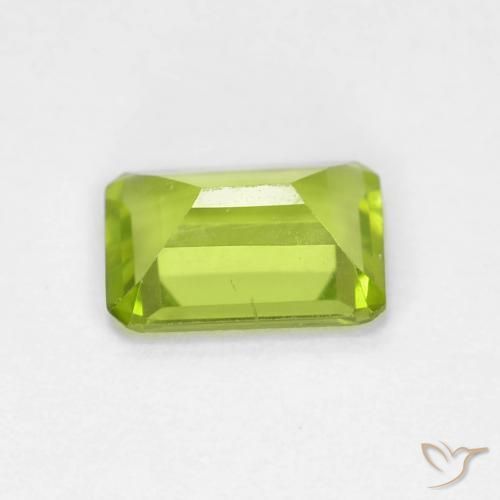 Peridoto Verde amarelado Natural 0.92ct, Corte Octógono / Esmeralda, VS