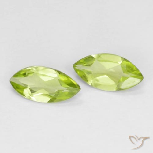 Pedras preciosas de Peridoto Verde médio natural de 0.99 ct, Marquesa, VS