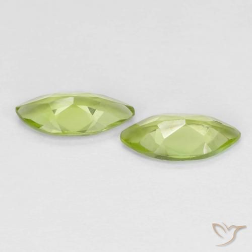 Pedras preciosas de Peridoto Verde médio natural de 0.99 ct, Marquesa, VS