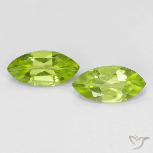 1.16ctw Natural Verde médio Peridoto, Marquesa, VS