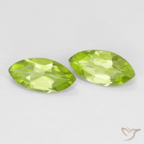 Pedras preciosas de Peridoto Verde médio natural de 1.16 ct, Marquesa, VS