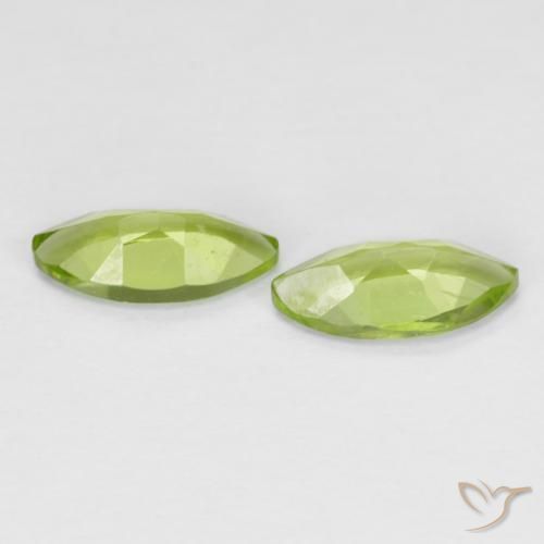 Pedras preciosas de Peridoto Verde médio natural de 1.16 ct, Marquesa, VS