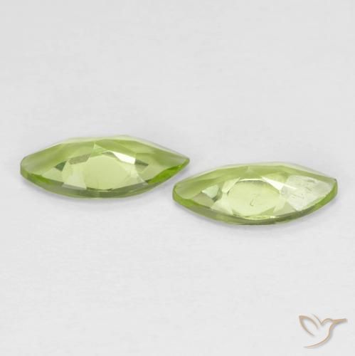 Pedras preciosas de Peridoto Verde Vivo Claro natural de 0.93 ct, Marquesa, VS