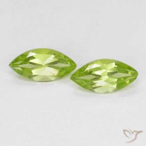 1.21ctw Natural Verde médio Peridoto, Marquesa, VS