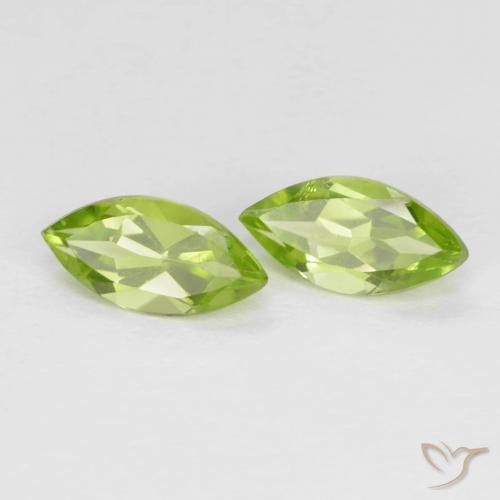 Pedras preciosas de Peridoto Verde médio natural de 1.21 ct, Marquesa, VS