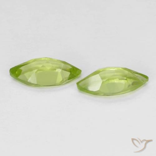 Pedras preciosas de Peridoto Verde médio natural de 1.21 ct, Marquesa, VS