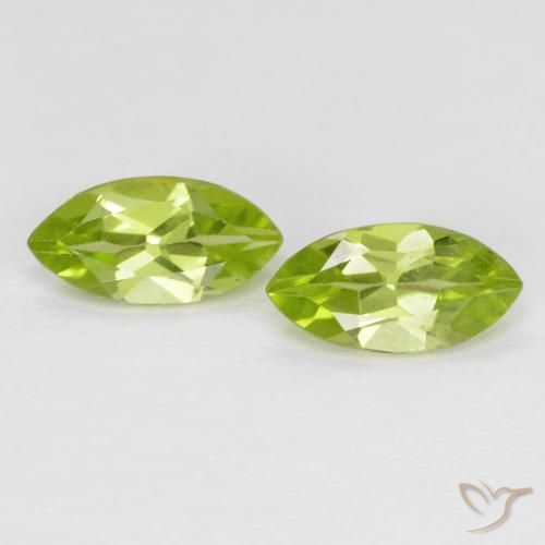 1.22ctw Natural Verde médio Peridoto, Marquesa, VS