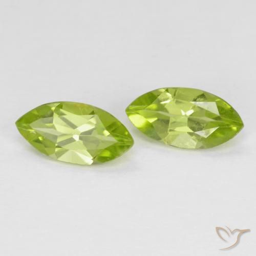 Pedras preciosas de Peridoto Verde médio natural de 1.22 ct, Marquesa, VS