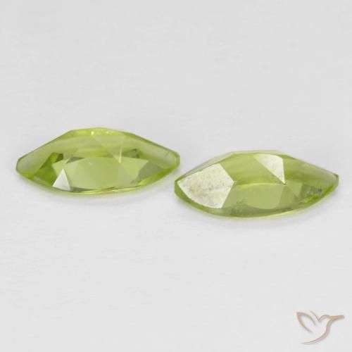 Pedras preciosas de Peridoto Verde médio natural de 1.22 ct, Marquesa, VS