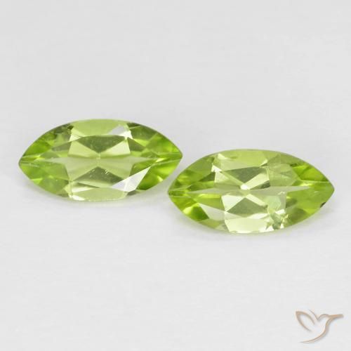 1.15ctw Natural Verde médio Peridoto, Marquesa, VS